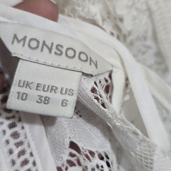 Monsoon Ivory Lace Dress - Picture 8 of 9